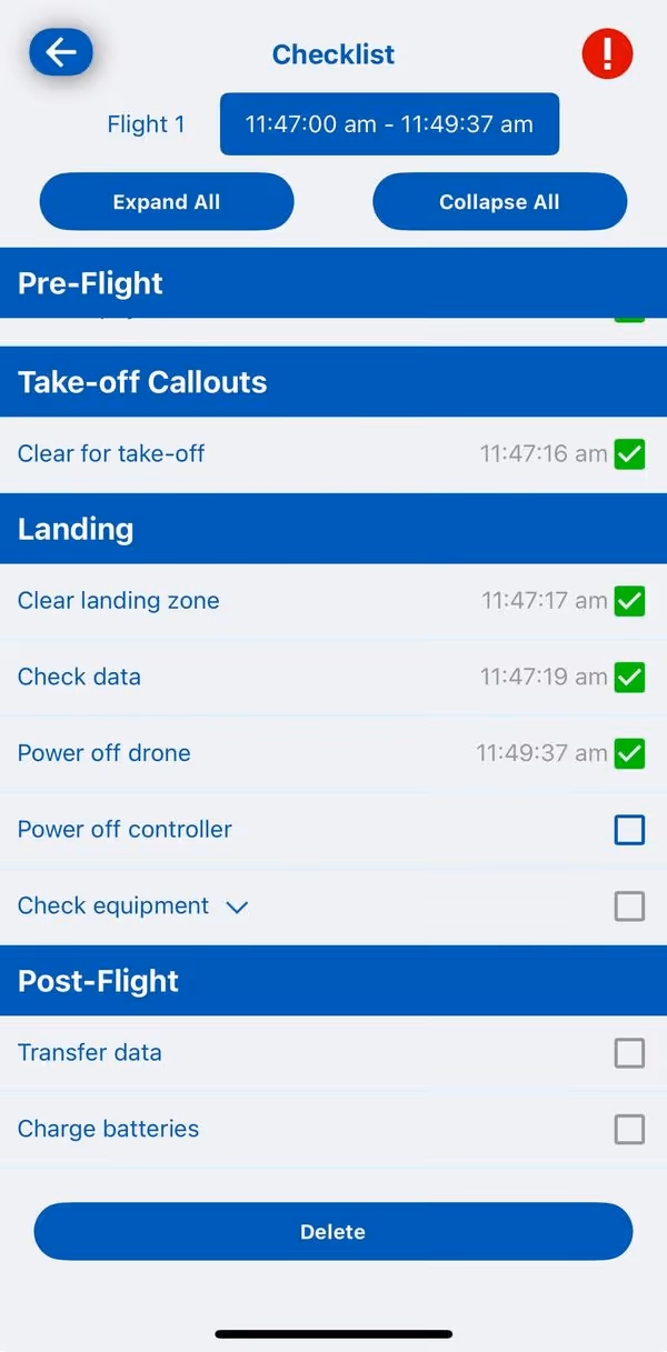 Create Manual Flight Logs screenshot
