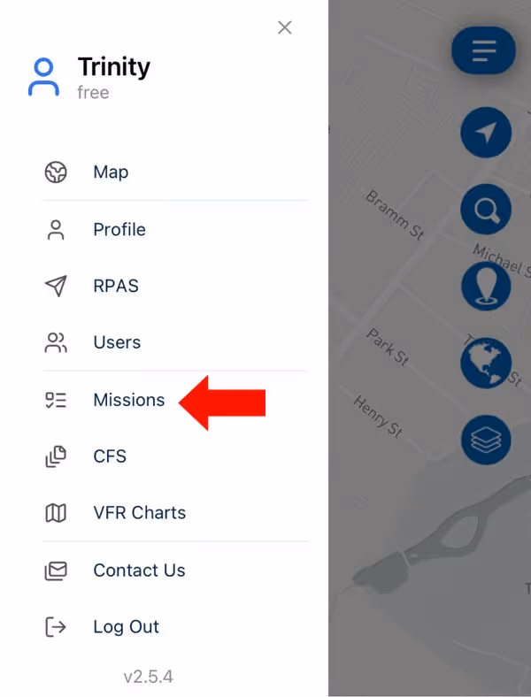 View Past Missions, Flight Logs & Checklists screenshot