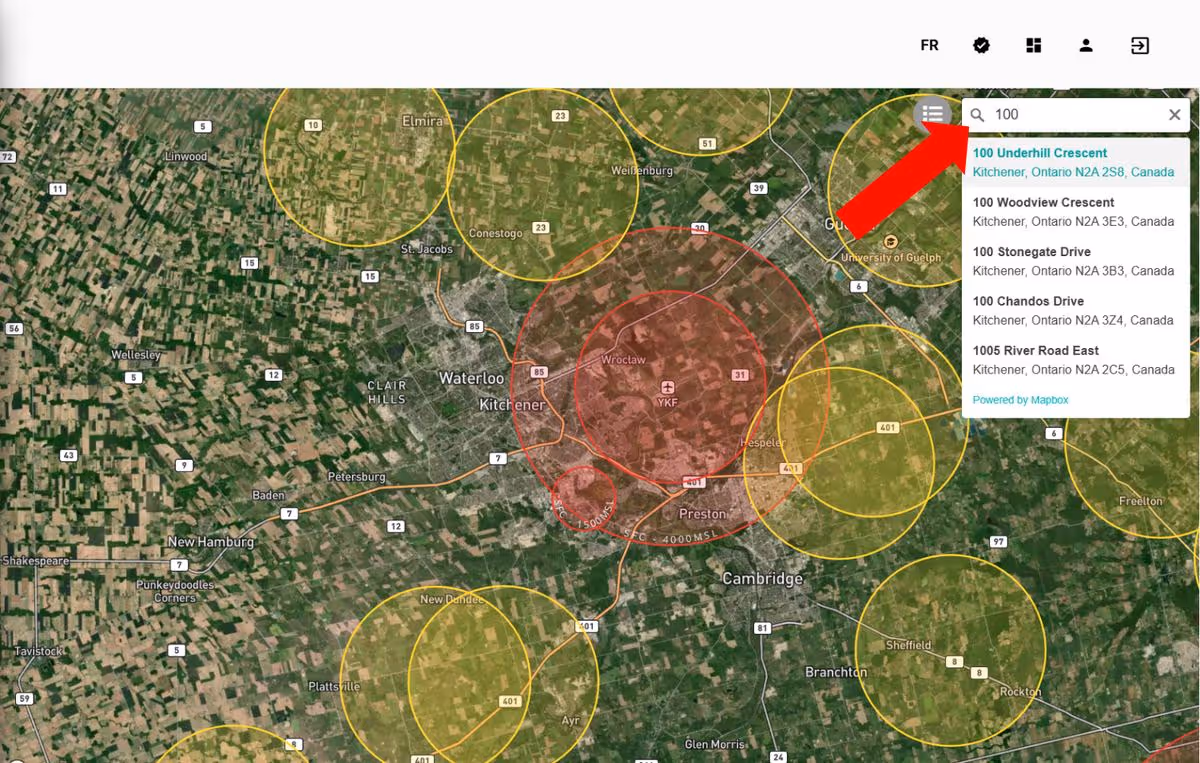 Use the Interactive Airspace Map screenshot