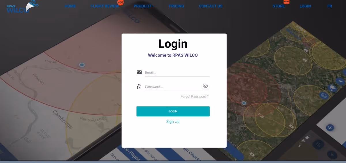 Create an Account / Sign Up screenshot