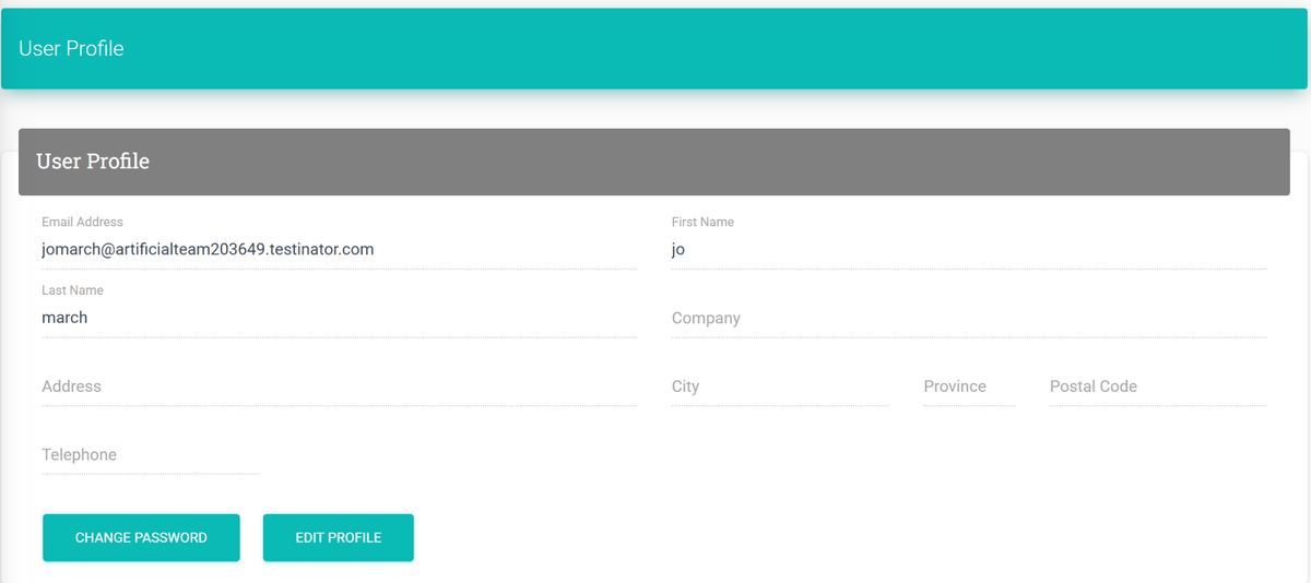 Edit Profile Information screenshot
